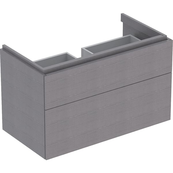 Geberit Xeno2 Unterschrank f. Waschtisch, 2 Schubladen 88x53x46,2cm, sculturagrau, 500509431