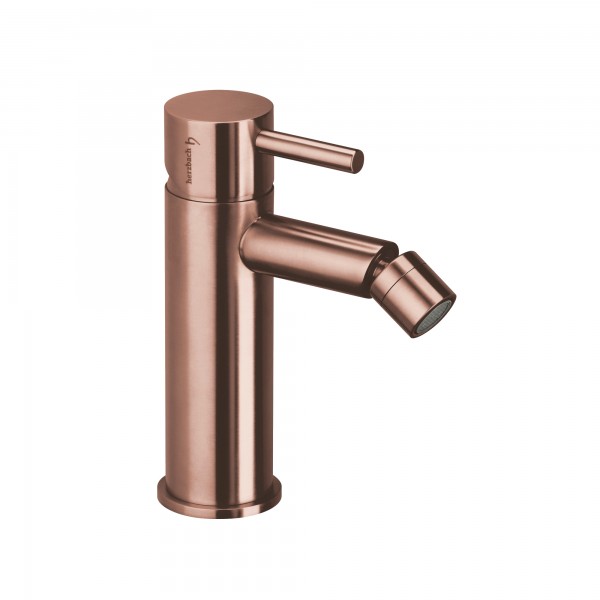 Herzbach design ix pvd Bidetarmatur mit ablauf copper, Copper Steel, 21.133600.1.39