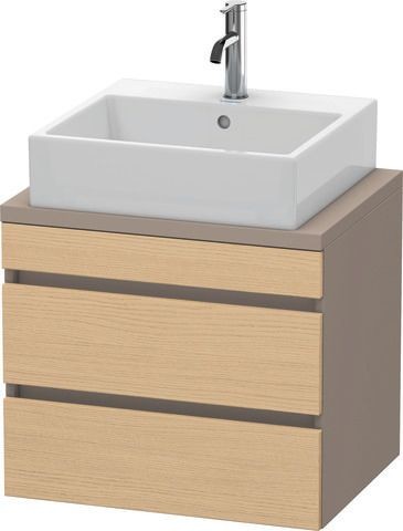 Duravit DuraStyle Konsolenwaschtischunterbau wandhängend Natur Eiche & Basalt Matt 600x478x512 mm -