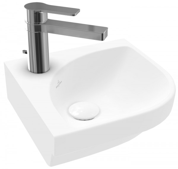 Villeroy & Boch Subway 3.0 Eck-Handwaschbecken, 320 x 320 x 145 mm, Stone White CeramicPlus, ohne Üb