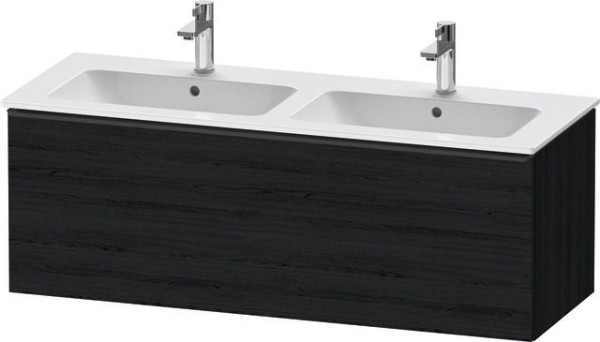 Duravit D-Neo Waschtischunterbau wandhängend Eiche Schwarz Matt 1280x462x440 mm - DE42650BD160000