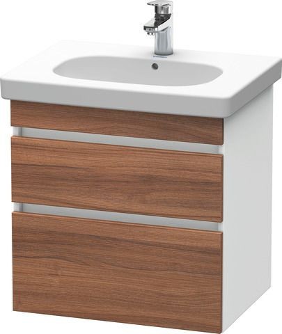 Duravit DuraStyle Waschtischunterbau wandhängend Nussbaum & Weiß Matt 600x453x610 mm - DS648307918