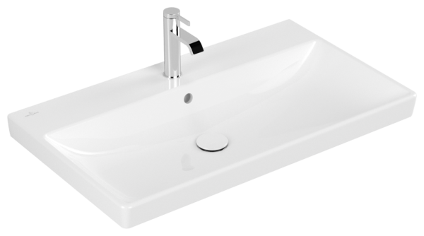 Villeroy & Boch Schrankwaschtisch Avento, 1 Hahnloch, mit Überlauf, weiss CeramicPlus