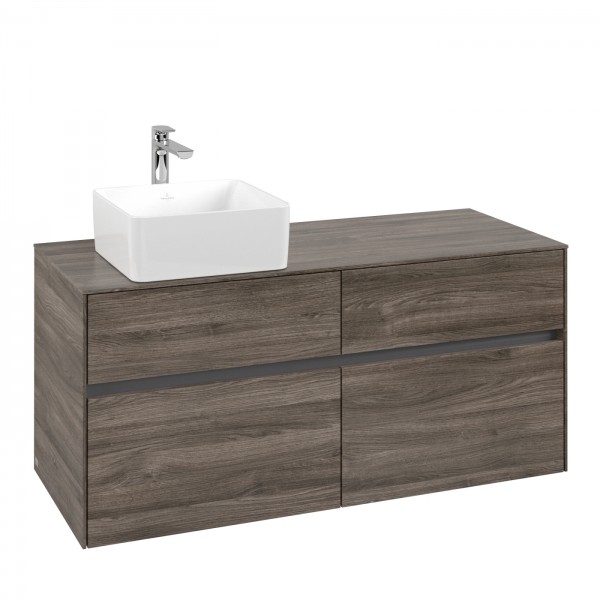 Villeroy & Boch Collaro Waschbeckenunterschrank, 4 Auszüge, 1200 x 548 x 500 mm, Stone Oak