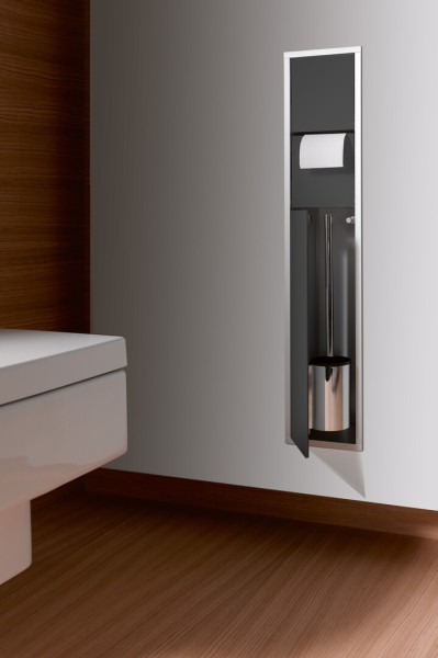 emco WC-Modul asis 150 Unterputz, 809 mm, aluminium / schwarz ohne Einbaurahmen, 975027550