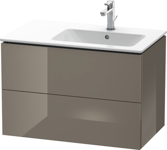 Duravit L-Cube Waschtischunterbau wandhängend Flanell Grau Hochglanz 820x481x550 mm - LC629208989