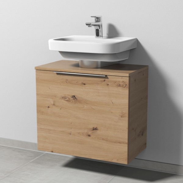 Sanipa 3way Universal-Waschtischunterbau mit 1 Auszug, Eiche Natural-Touch