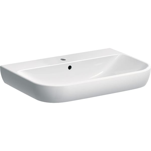 Geberit Smyle Waschtisch, 70x48cm mit Hahnloch, mit Überlauf, 500248011