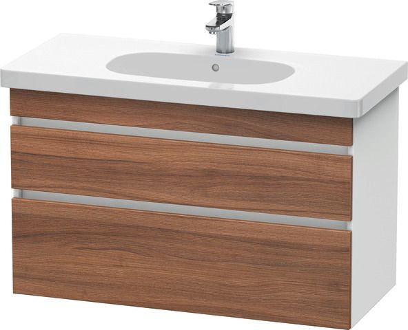 Duravit DuraStyle Waschtischunterbau wandhängend Nussbaum & Weiß Matt 1000x453x610 mm - DS648507918