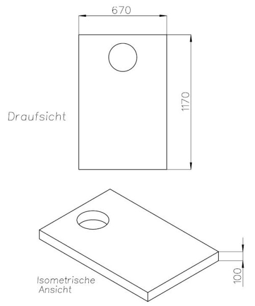 Neuesbad Wannenträger für Hoesch Muna 120x70x3