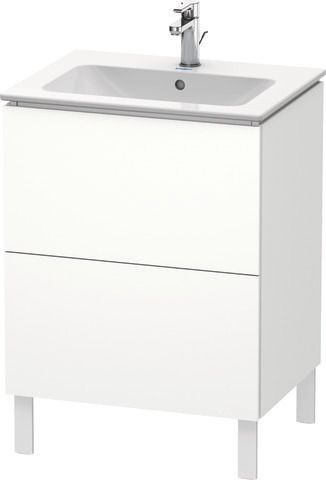 Duravit L-Cube Waschtischunterbau bodenstehend Weiß Supermatt 620x481x704 mm - LC662508484