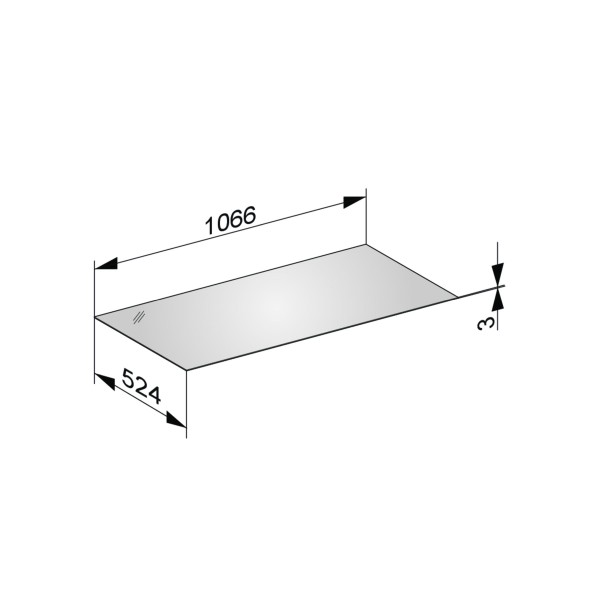 Keuco Abdeckplatte Edition 11 31324, 1066x3x524 mm, anthrazit, 31324119002
