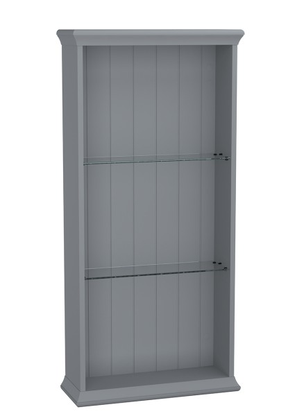 VitrA Valarte Wandregal Breite 54 cm Höhe 114 cm 2 Glaseinlegeböden Grau Matt,62253