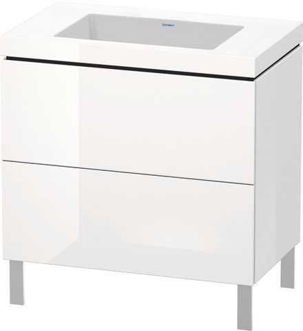 Duravit L-Cube c-bonded Set bodenstehend Weiß Hochglanz 800x480x698 mm - LC6937N2222