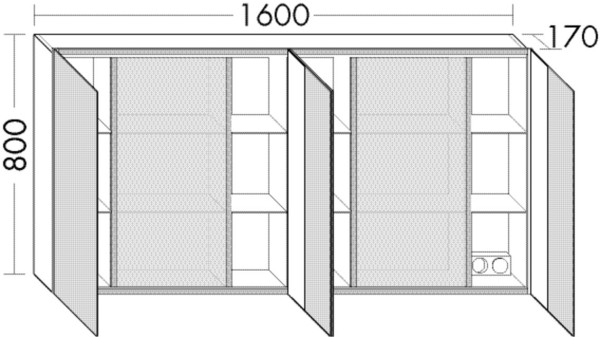 Burgbad Spiegelschrank RL30 800x1600x170 RL30, SPLR160PN451