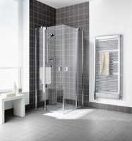 Vorschau: Kermi Eck-Halbteil rechts Vorschau: Kermi Eck-Halbteil rechts Raya EPR 1230x2000, silber mattglanz, ESG klar, RAEPR123201AK