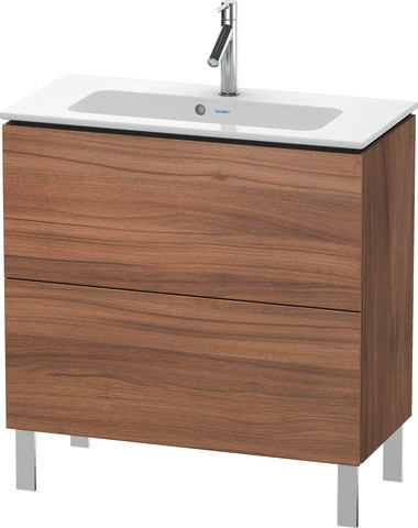 Duravit L-Cube Waschtischunterbau bodenstehend Nussbaum Matt 820x391x704 mm - LC667407979