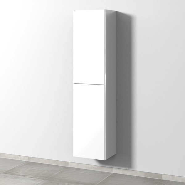 Sanipa 3way Hochschrank mit 2 Türen, Weiß-Glanz