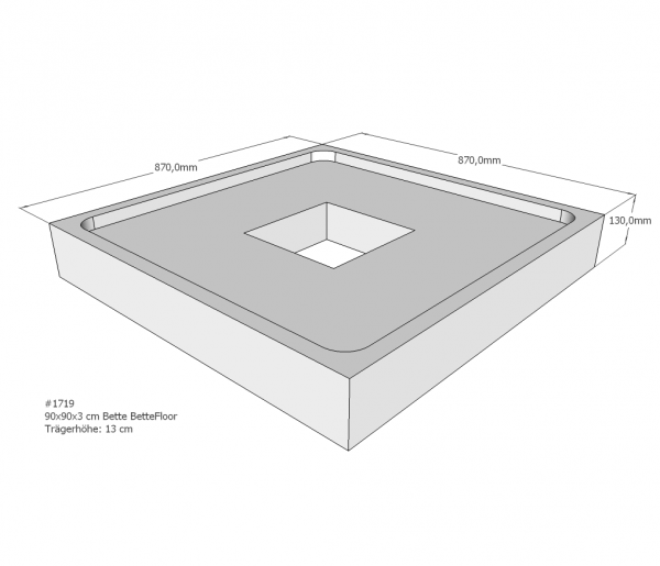 Neuesbad Wannenträger für Bette Floor 900x900