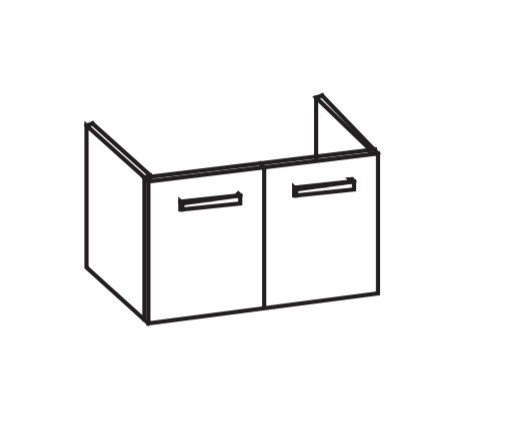 Artiqua 411 Waschtischunterschrank für P3 Comforts 233285, 233385, 233485 Sanremo Eiche quer NB, 411