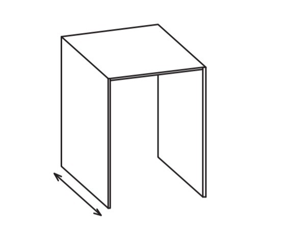 Artiqua 400 tiefenvariabler Waschmaschinenumbau, Eiche Ribbeck quer NB, 400-WAUB-1-66-444