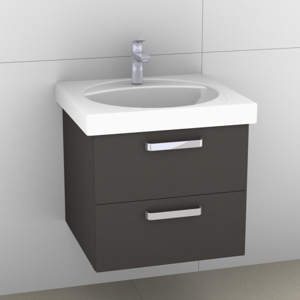 Artiqua 413 Waschtischunterschrank für Preciosa 253230, 253240 Stahlgrau, 413-WU2L-K37-7142-88