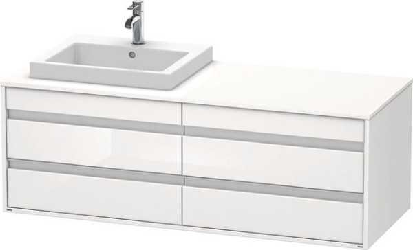 Duravit Ketho Konsolenwaschtischunterbau wandhängend Weiß Hochglanz 1400x550x496 mm - KT6757L2222