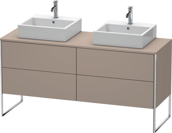 Duravit XSquare Konsolenwaschtischunterbau bodenstehend Basalt Matt 1600x548x778 mm - XS4927B4343