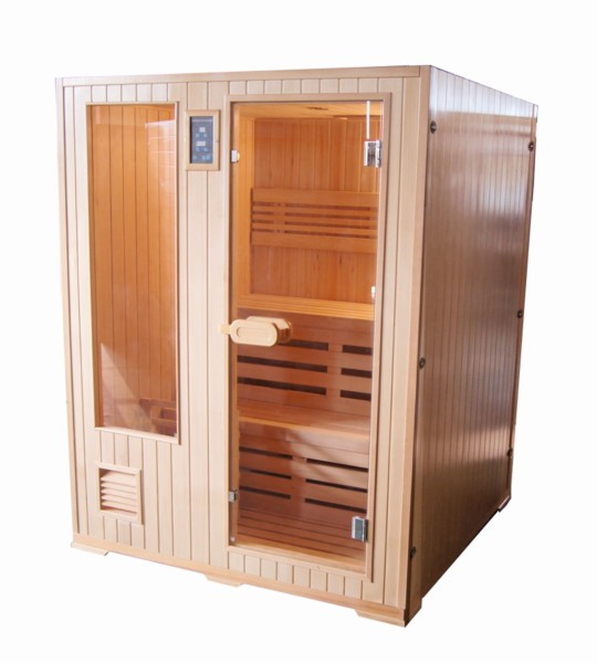 Neuesbad finnische Sauna 152x152x190cm, Hemlock, 3 Personen