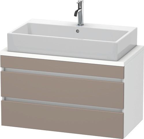 Duravit DuraStyle Konsolenwaschtischunterbau wandhängend Basalt & Weiß Matt 900x478x512 mm - DS53080