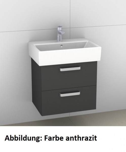 Artiqua 414 Waschtischunterschrank für Memento 513360, 513362 Oxid Hellgrau quer, 414-WU2L-V23-7183-