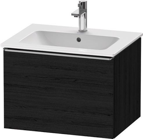 Duravit D-Neo Waschtischunterbau wandhängend Eiche Schwarz Matt 610x462x440 mm - DE4261070160000