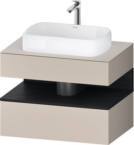 Duravit Qatego Konsolenwaschtischunterbau wandhängend Taupe Matt 800x550x600 mm - QA4730016910010