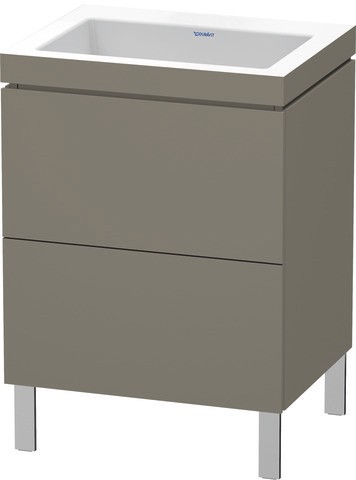 Duravit L-Cube c-bonded Set bodenstehend Flanell Grau Seidenmatt 600x480x698 mm - LC6936N9090
