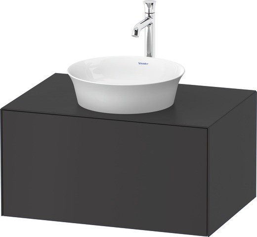 Duravit White Tulip Konsolenwaschtischunterbau wandhängend Graphit Seidenmatt 800x550x408 mm - WT497