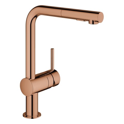 GROHE EH-Spültischbatterie Minta 30274 L-Auslauf azb. Spülbrause warm sunset, 30274DA0