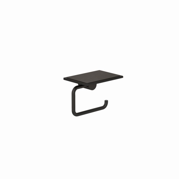 Kludi VELA R Toilettenpapierhalter mit Ablage Brushed Gunmetal, 58971N2
