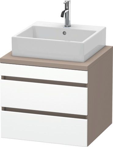 Duravit DuraStyle Konsolenwaschtischunterbau wandhängend Weiß & Basalt Matt 600x548x512 mm - DS53150