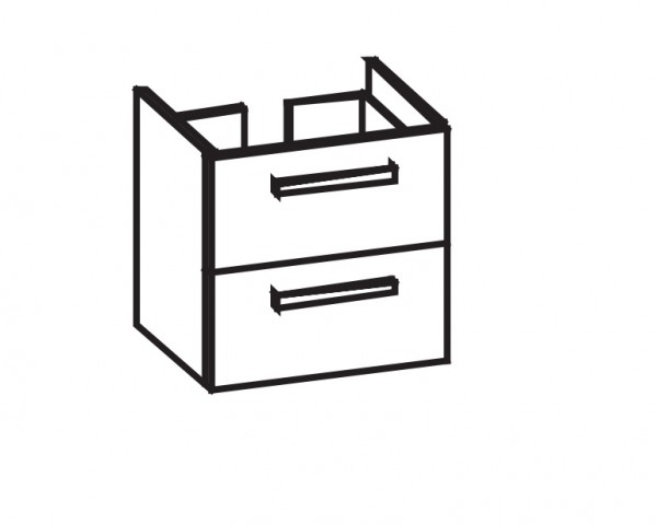 Artiqua 413 Waschtischunterschrank für Renova Compact 226155 Castello Eiche quer NB, 413-WU2L-K123-7