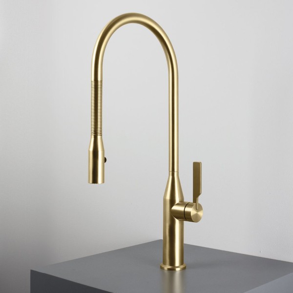 Herzbach LIVING Spültisch-EHM Griff seitlich Spirale Brass Steel, 21.136300.1.41