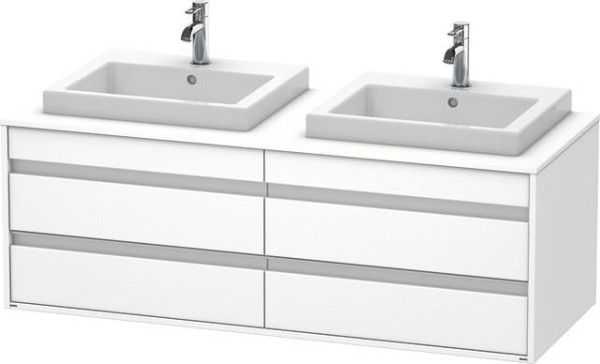 Duravit Ketho Konsolenwaschtischunterbau wandhängend Weiß Matt 1400x550x496 mm - KT6757B1818