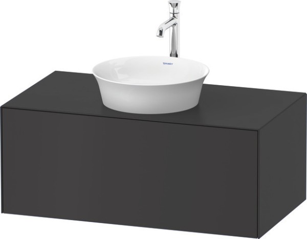 Duravit White Tulip Konsolenwaschtischunterbau wandhängend Graphit Seidenmatt 1000x550x408 mm - WT49