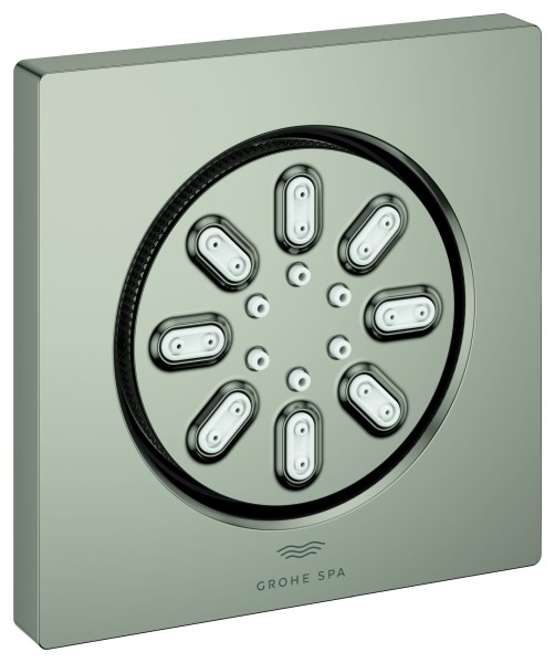 GROHE Seitenbrause 26802 Rainshower Aqua eckig 2 Strahl 3,3 l/min satin steel, 26802MS0