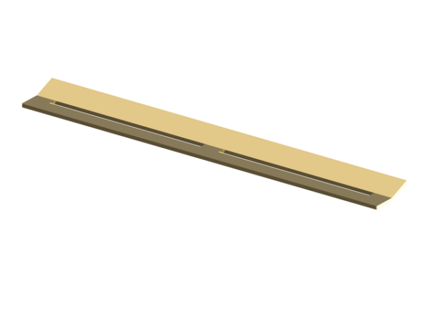 TECEdrainprofile Profildeckel Edelstahl Polished Gold Optic/Gold Optik glänzend, 675013