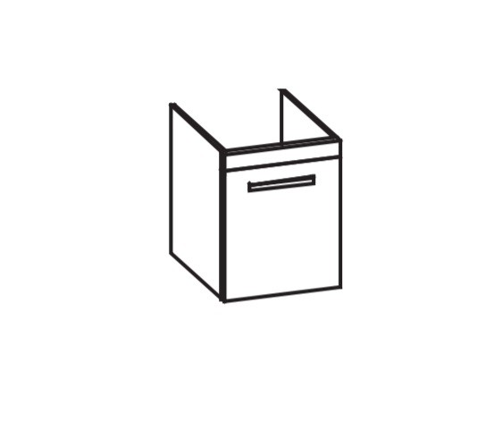 Artiqua 411 Waschtischunterschrank für Starck 3 030348, Castello Eiche quer NB, 411-WUT-D16-R-7134-4