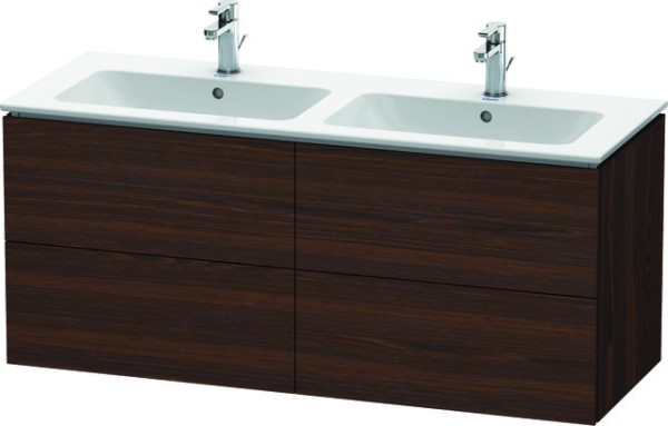 Duravit L-Cube Waschtischunterbau wandhängend Nussbaum gebürstet Matt 1290x481x550 mm - LC625906969