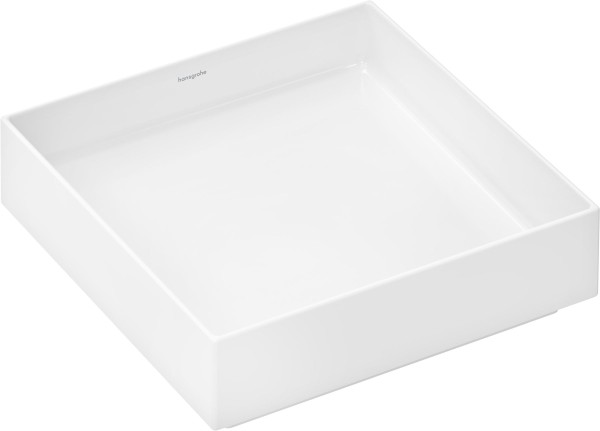 Hansgrohe Xuniva Evo E Aufsatzwaschtisch 400/400 ohne Hahnloch und Überlauf, Weiß, 60324450