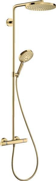 Hansgrohe Showerpipe Raindance Select S 240 1jet PowderRain EcoSmart polished gold optic , 2882399