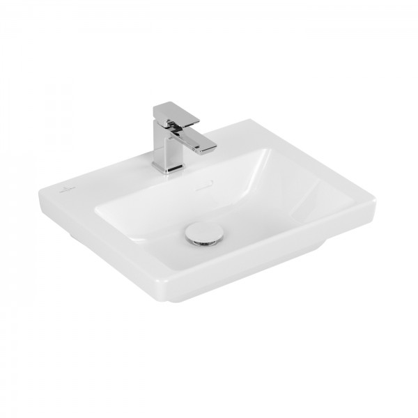 Villeroy & Boch Subway 3.0 Handwaschbecken, 500 x 400 x 145 mm, Weiß Alpin CeramicPlus, ohne Überlau