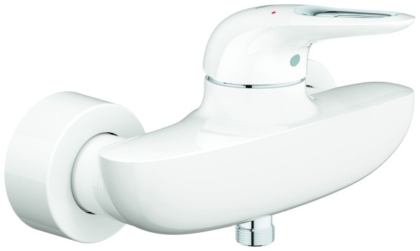 GROHE Einhand-Brausebatterie Eurostyle 33590 Wandmontage moon white/chrom, 33590LS3